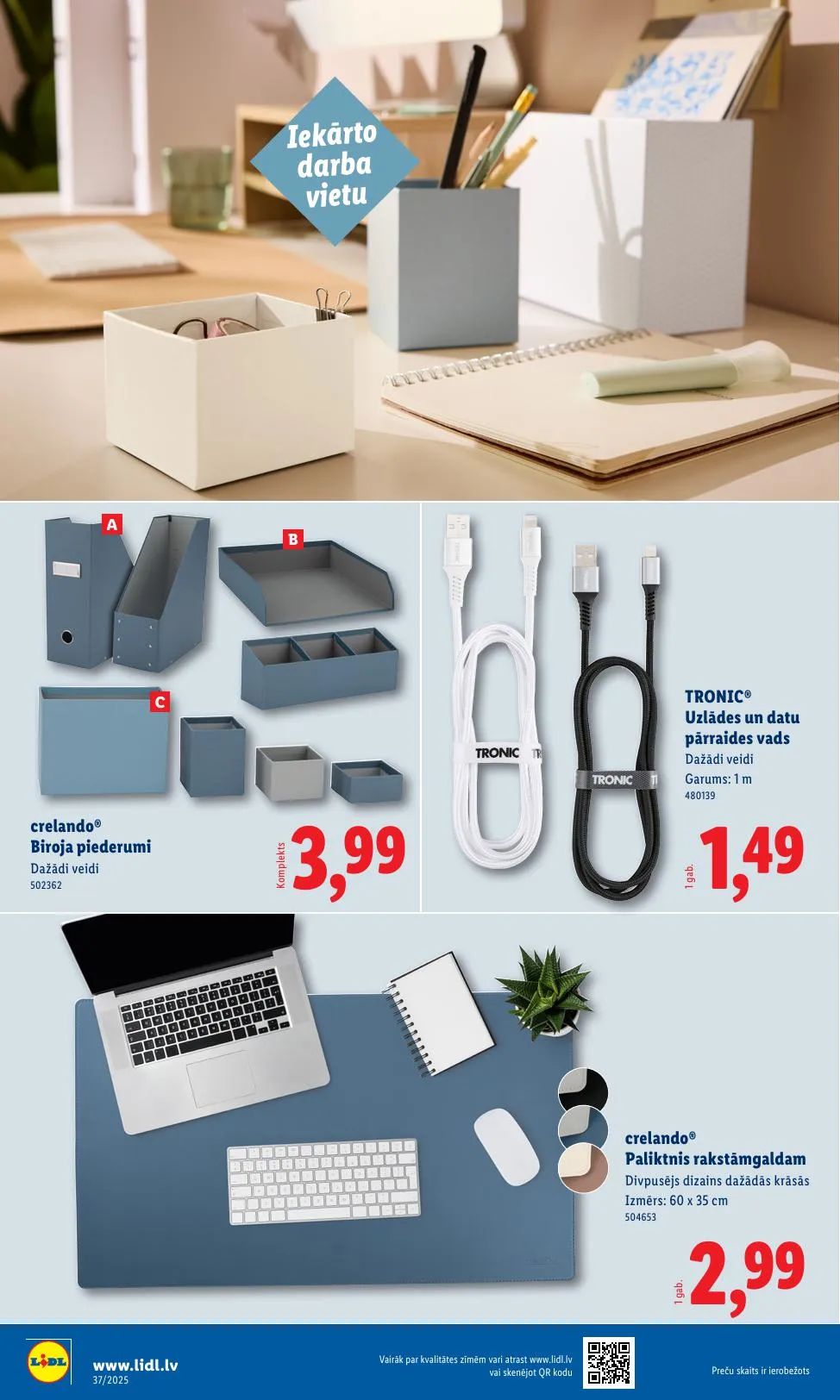 Jaunākais Lidl akciju buklets, kurā redzamas pašreizējās atlaides un īpašie piedāvājumi.