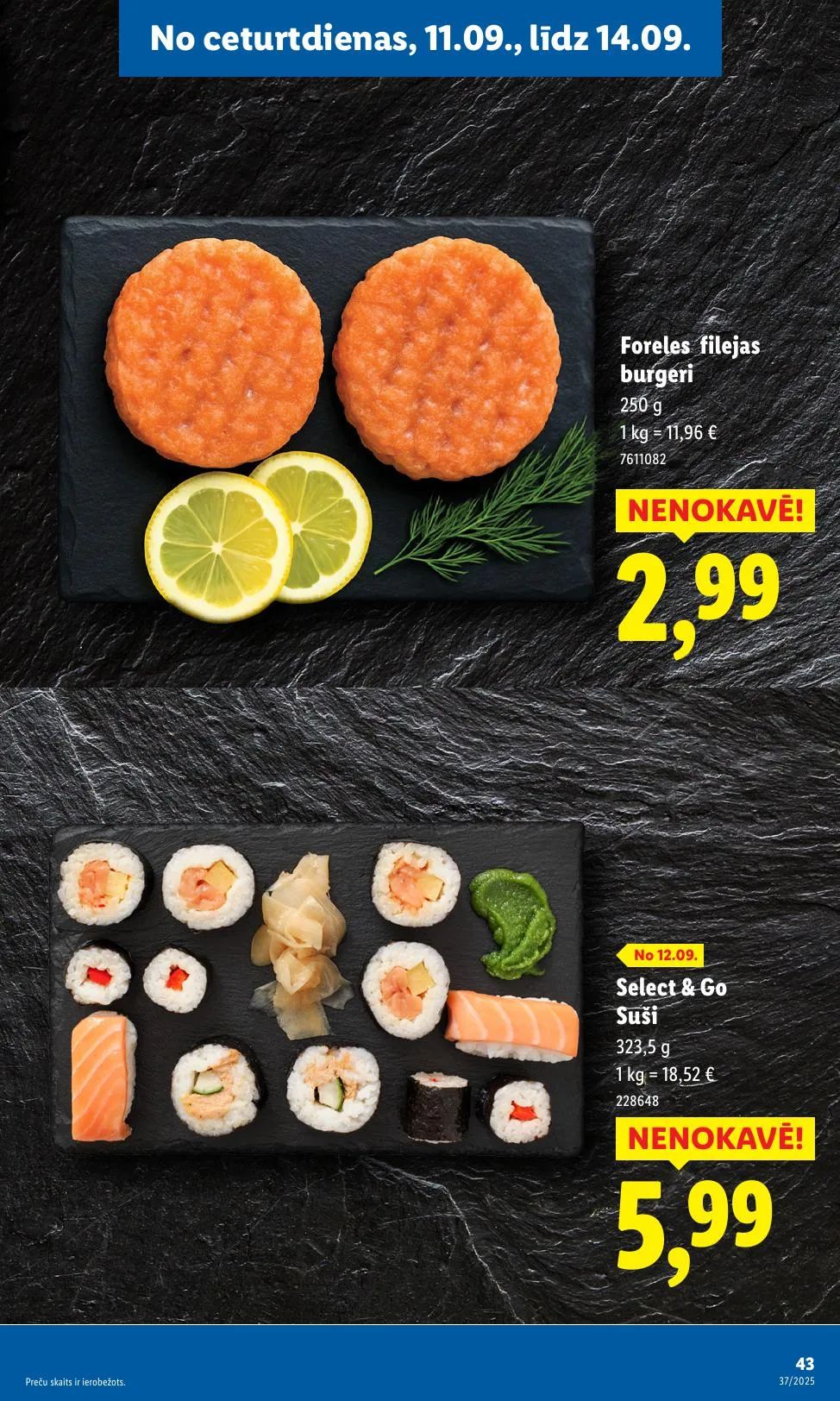 Последний буклет акций Lidl, на котором представлены текущие скидки и специальные предложения.