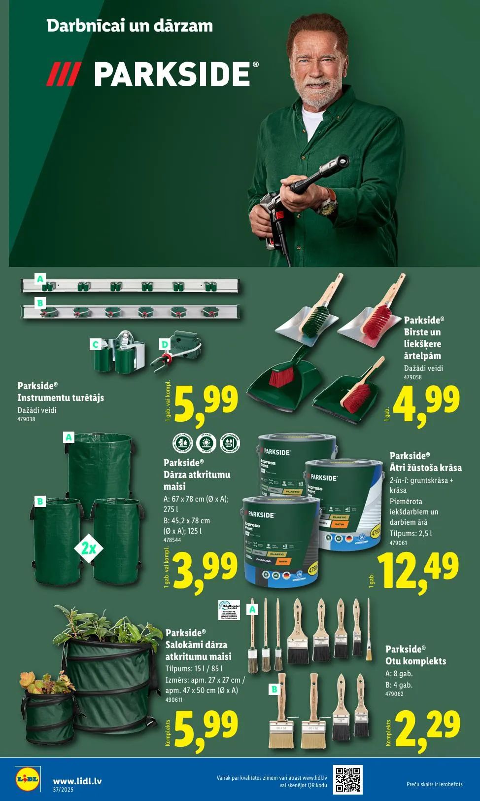 Jaunākais Lidl akciju buklets, kurā redzamas pašreizējās atlaides un īpašie piedāvājumi.