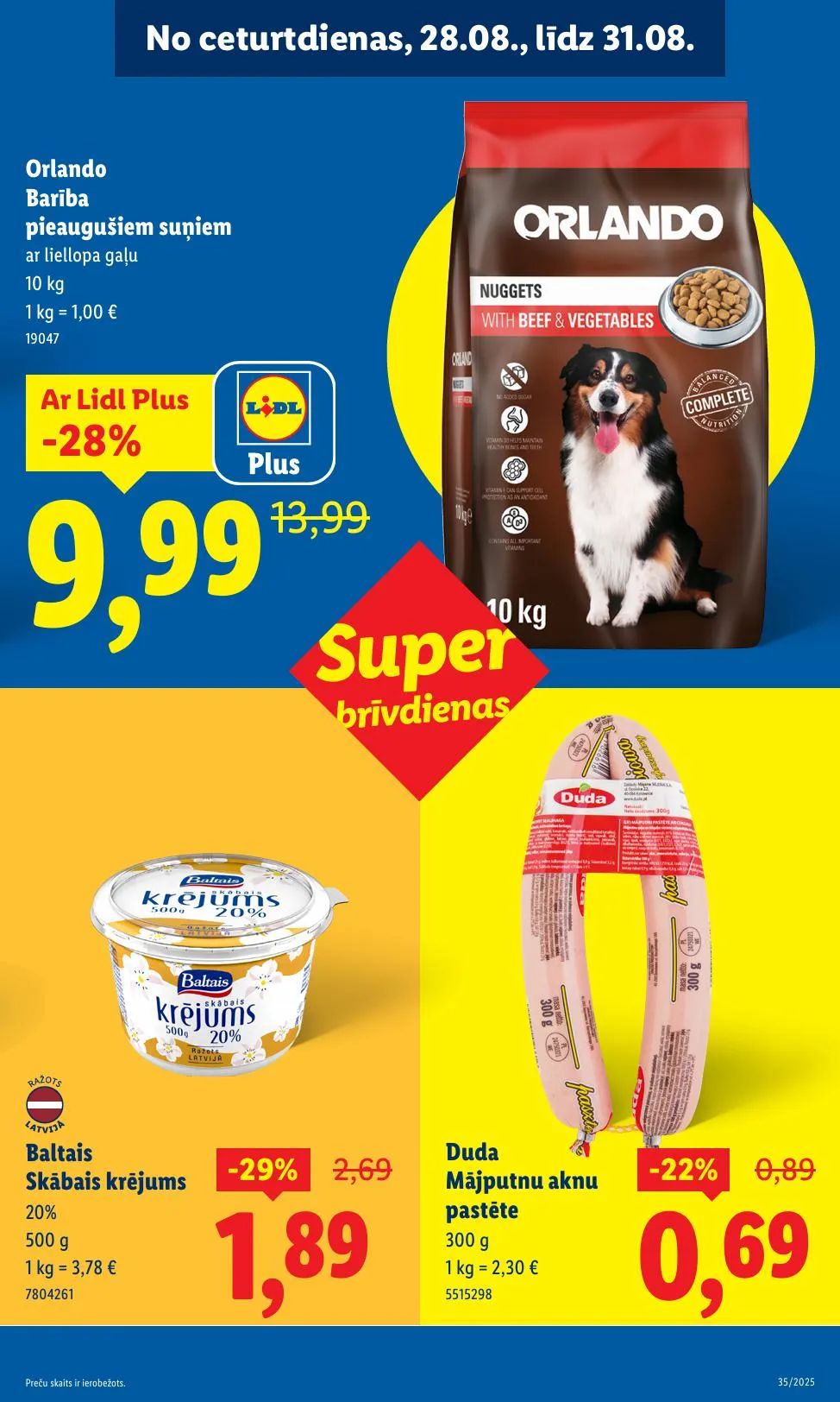 Последний буклет акций Lidl, на котором представлены текущие скидки и специальные предложения.