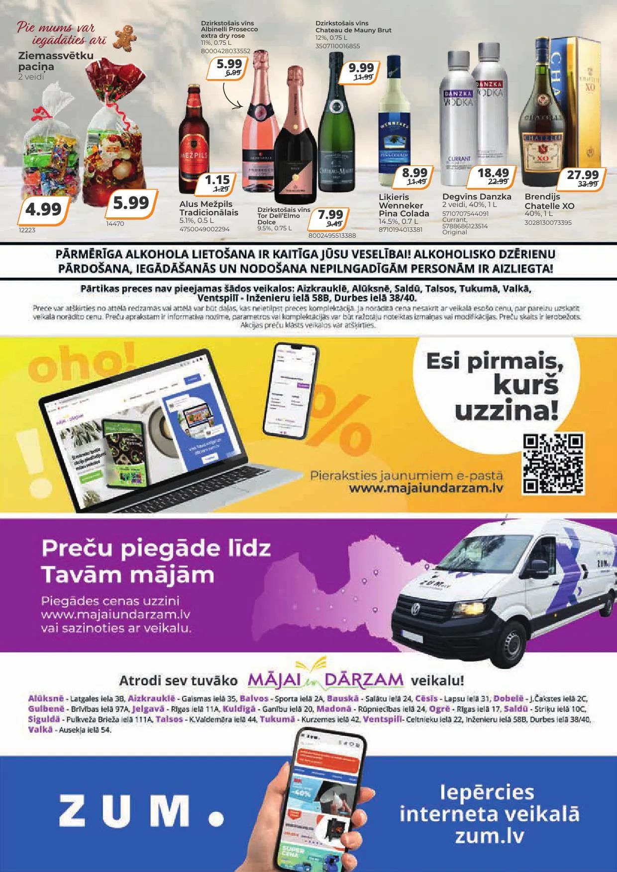 Последний буклет акций "Mājai un Dārzam", на котором представлены текущие скидки и специальные предложения для дома и сада.
