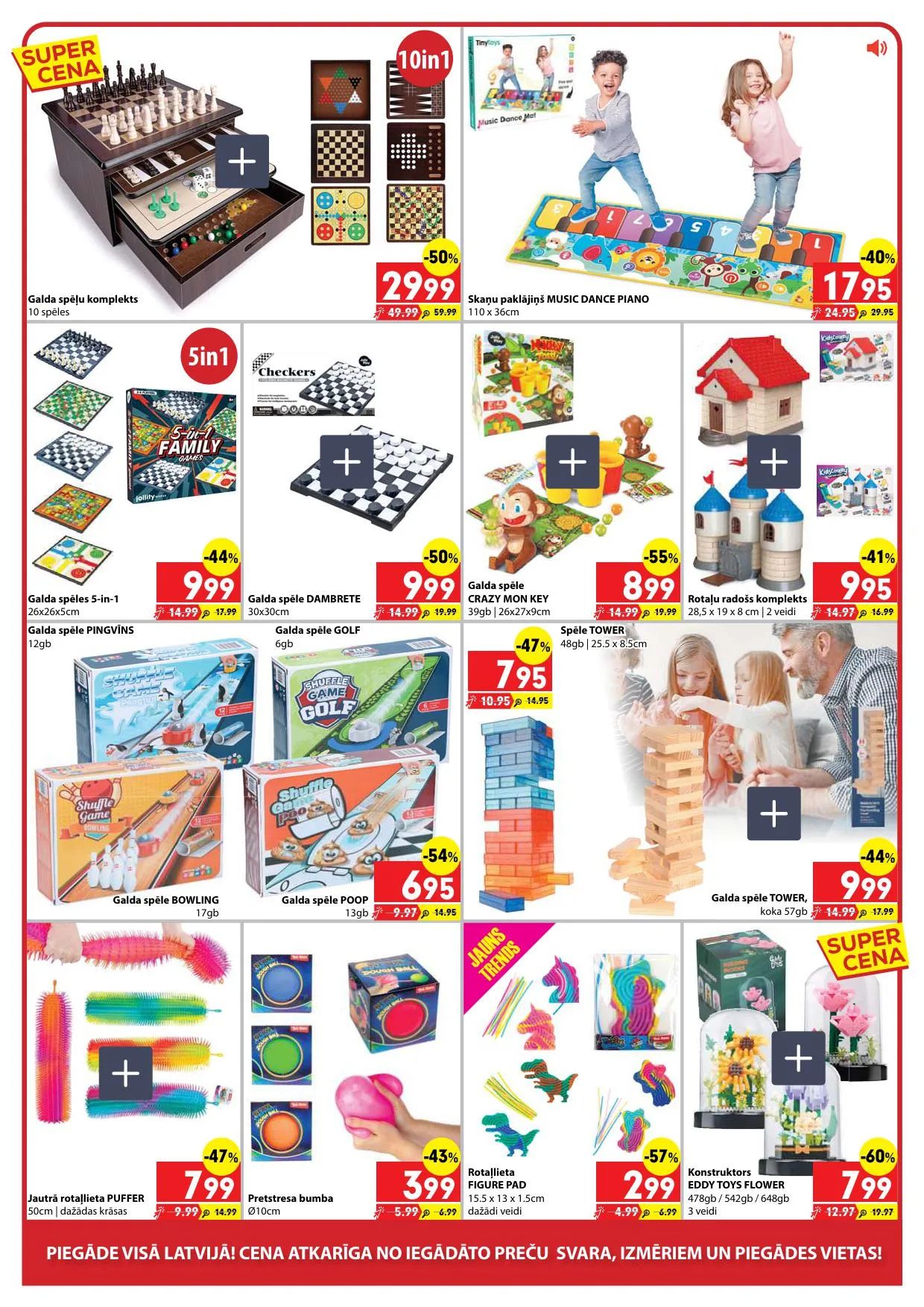 Jaunākais Super Selection akciju buklets, kurā redzamas pašreizējās atlaides un īpašie piedāvājumi.