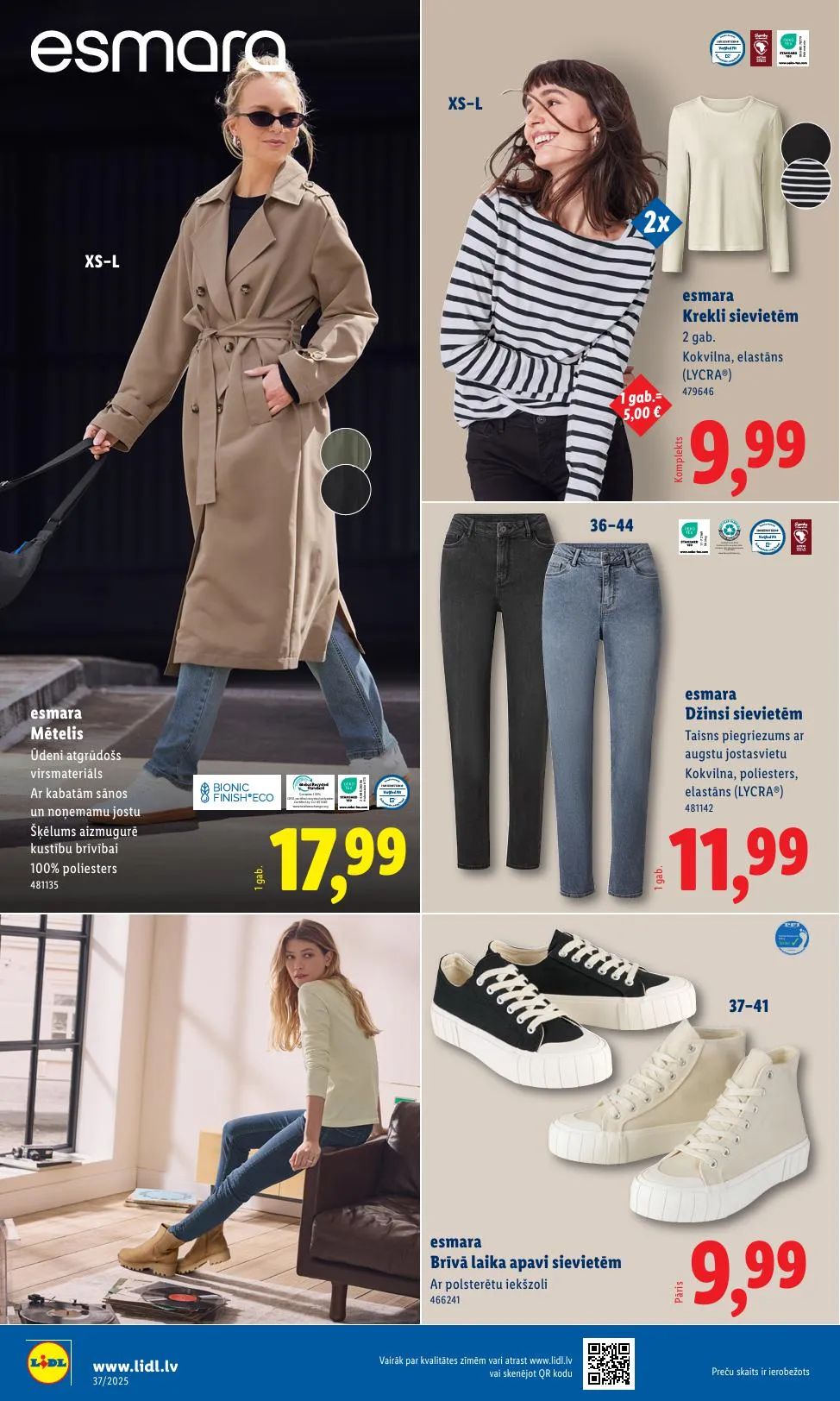 Jaunākais Lidl akciju buklets, kurā redzamas pašreizējās atlaides un īpašie piedāvājumi.