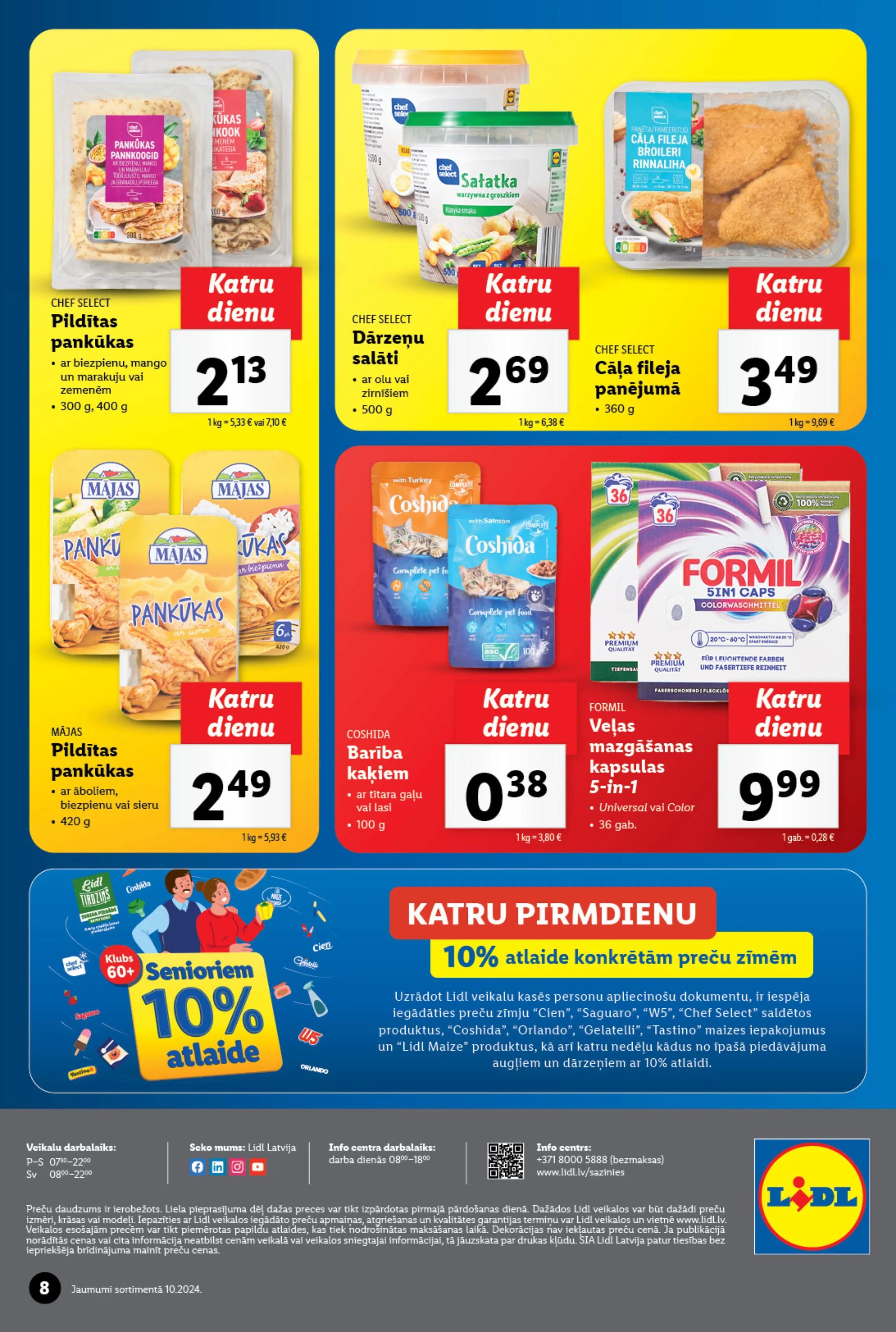 Jaunākais Lidl akciju buklets ar jaunumiem pastāvīgajā sortimentā.