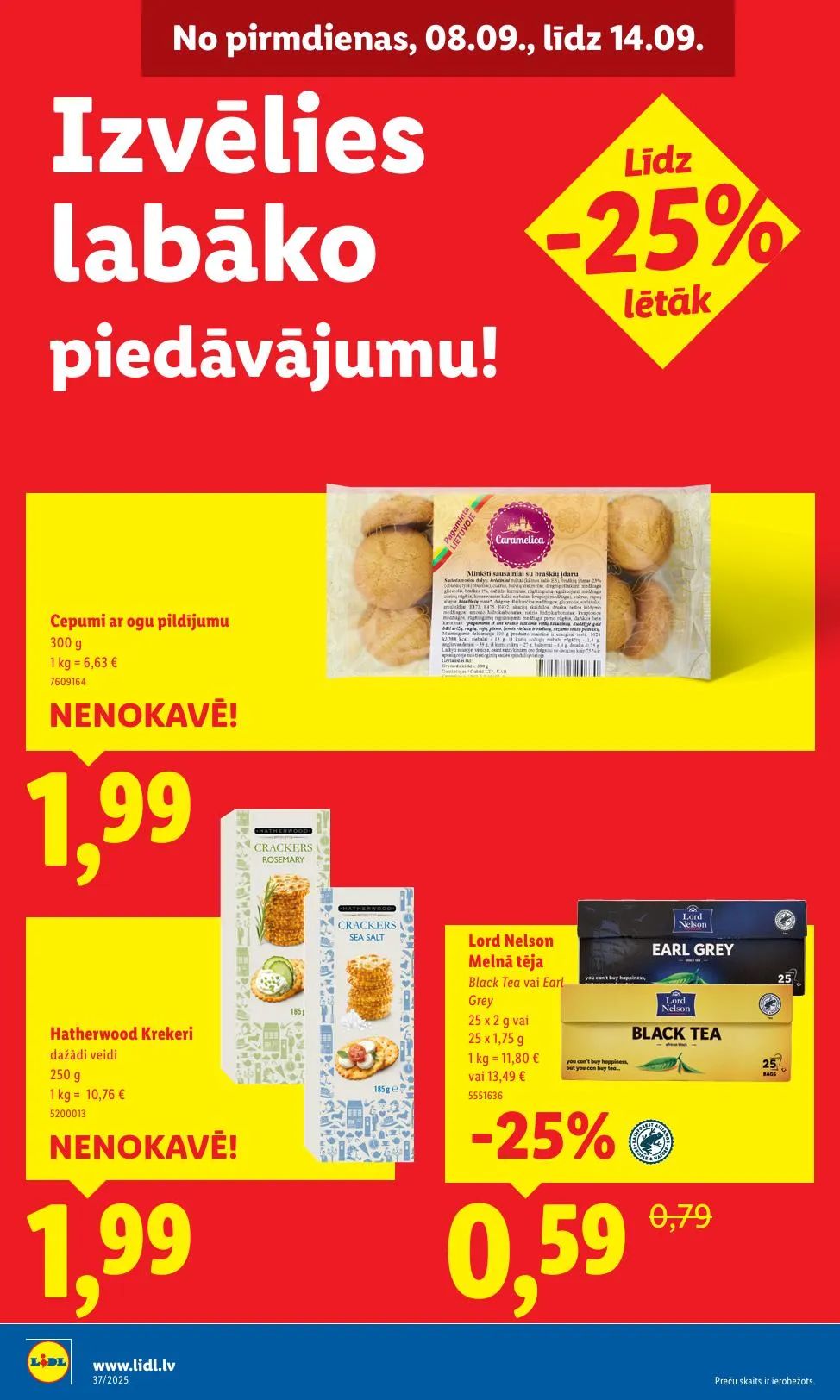 Последний буклет акций Lidl, на котором представлены текущие скидки и специальные предложения.