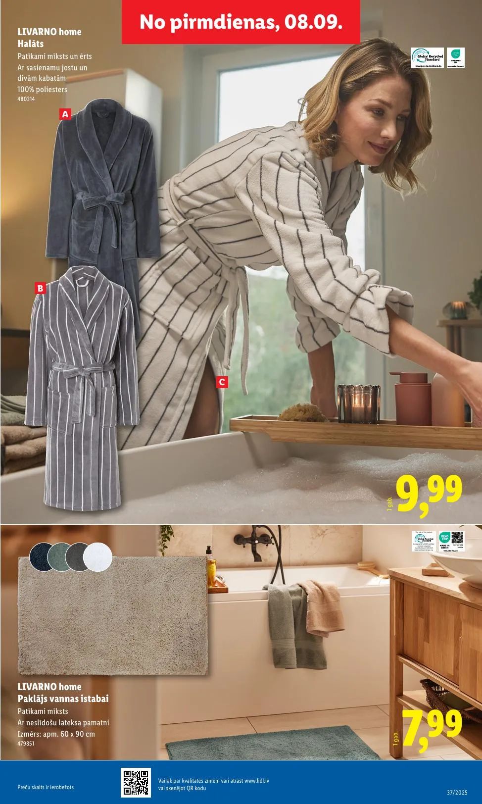 Jaunākais Lidl akciju buklets, kurā redzamas pašreizējās atlaides un īpašie piedāvājumi.