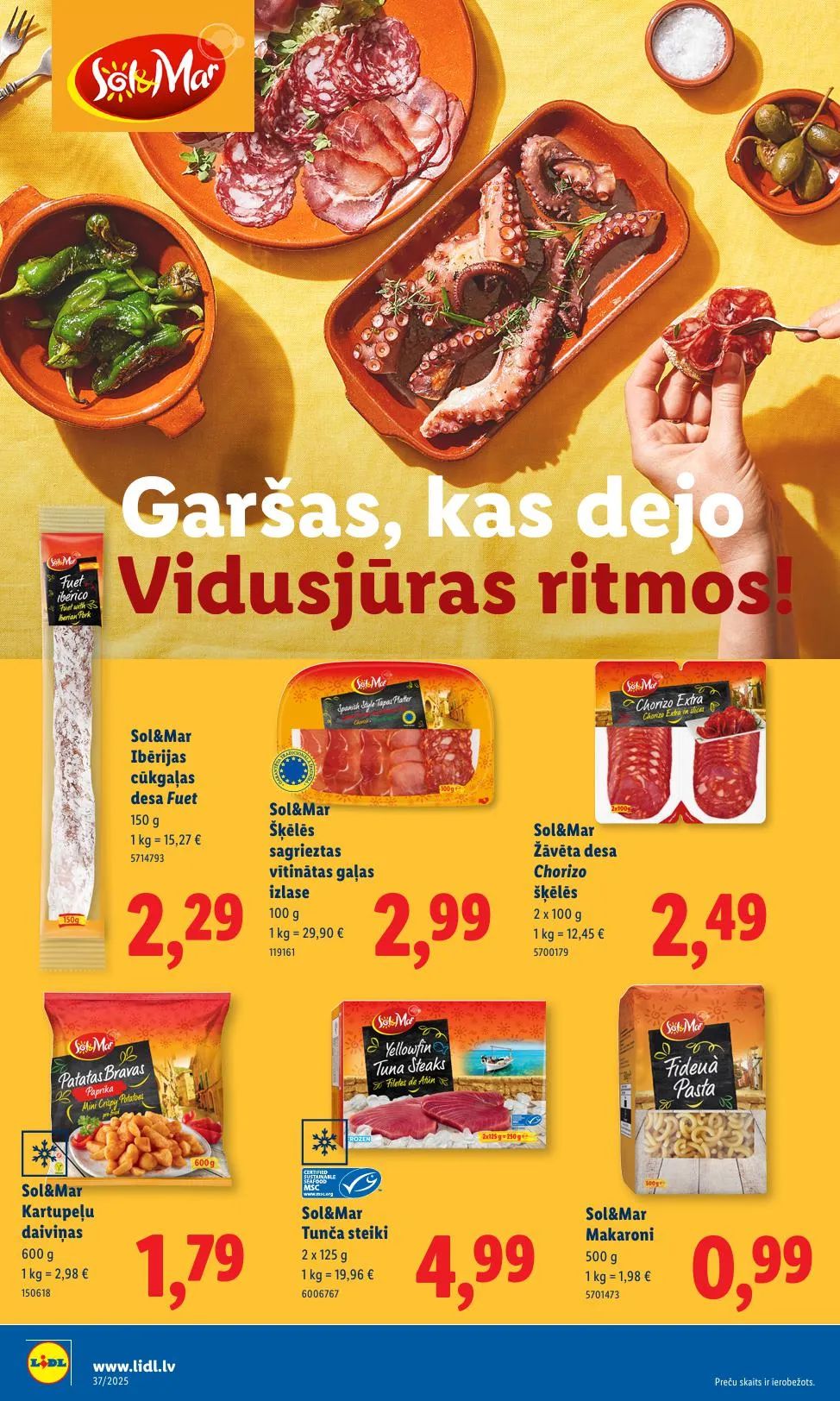 Последний буклет акций Lidl, на котором представлены текущие скидки и специальные предложения.