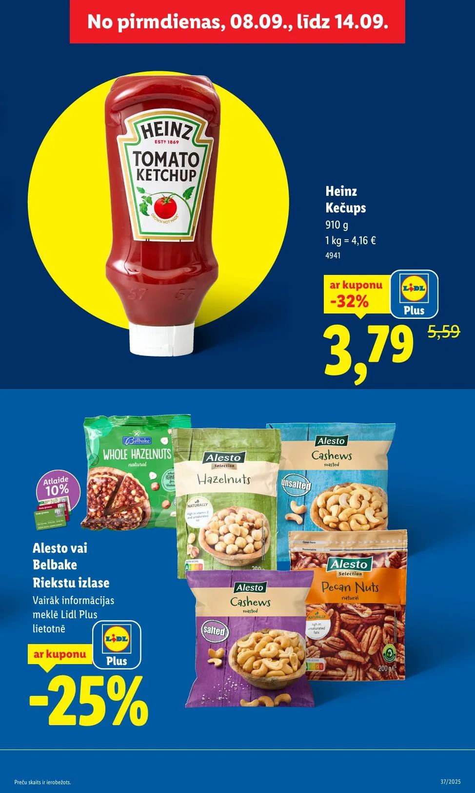 Последний буклет акций Lidl, на котором представлены текущие скидки и специальные предложения.
