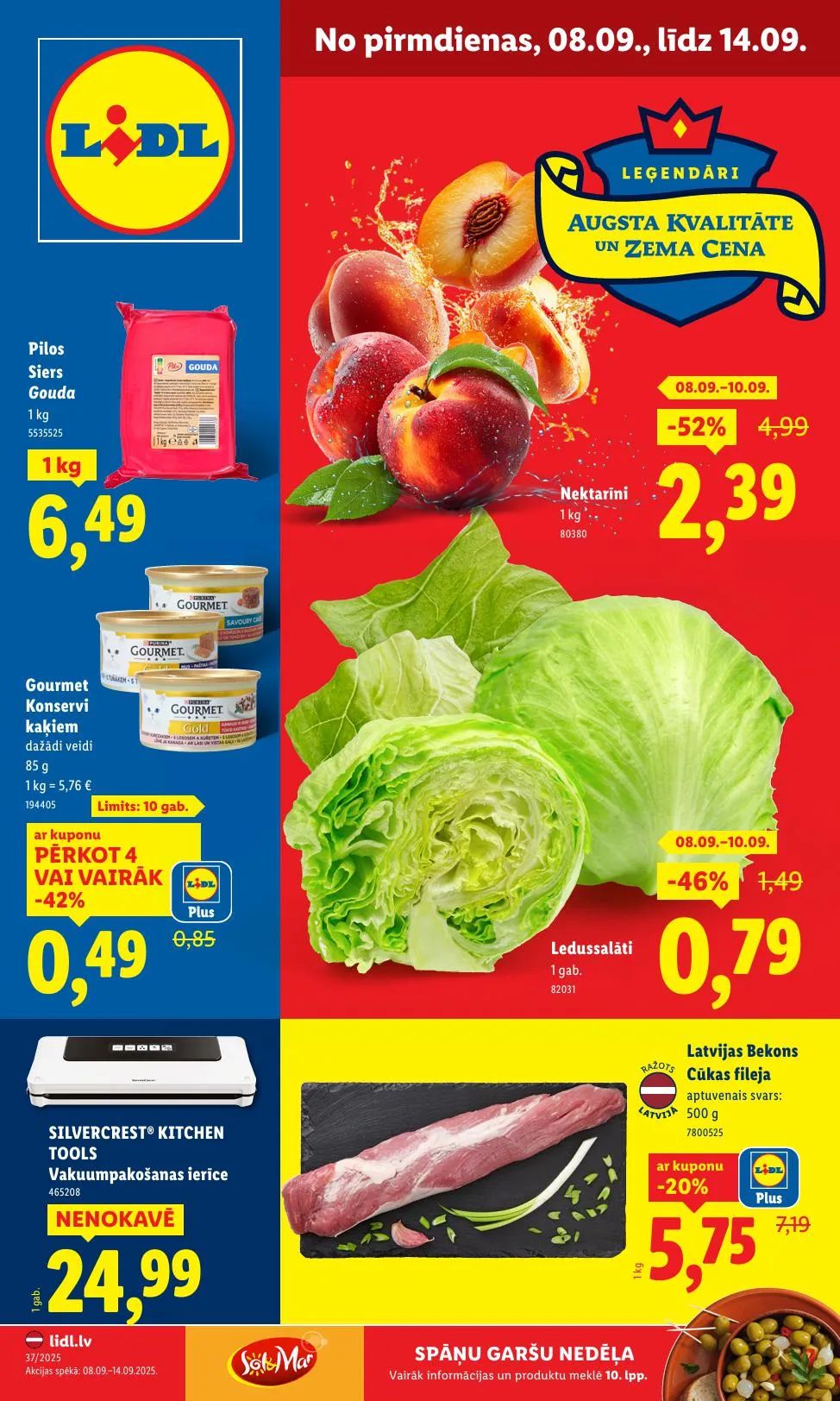 Последний буклет акций Lidl, на котором представлены текущие скидки и специальные предложения.
