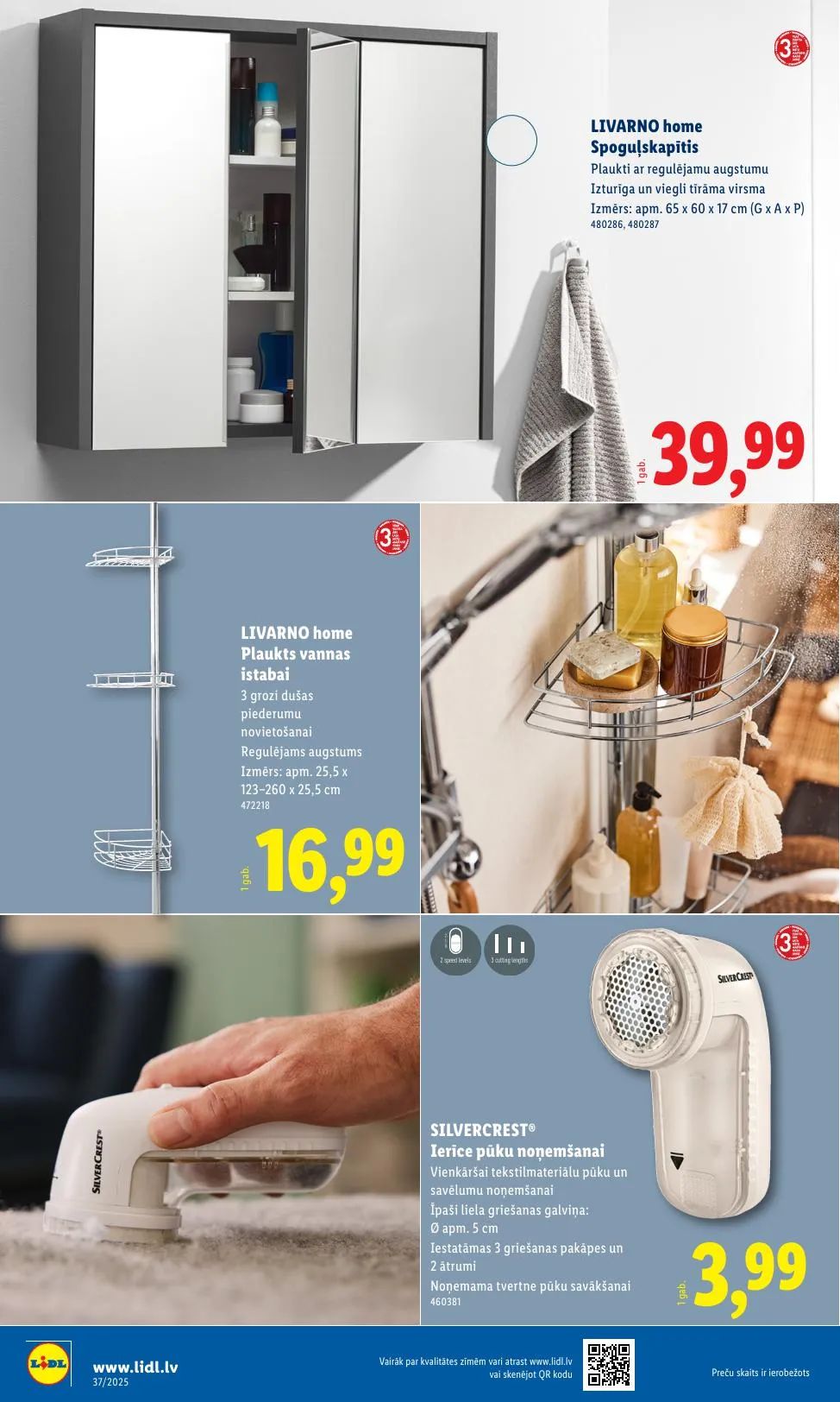 Jaunākais Lidl akciju buklets, kurā redzamas pašreizējās atlaides un īpašie piedāvājumi.