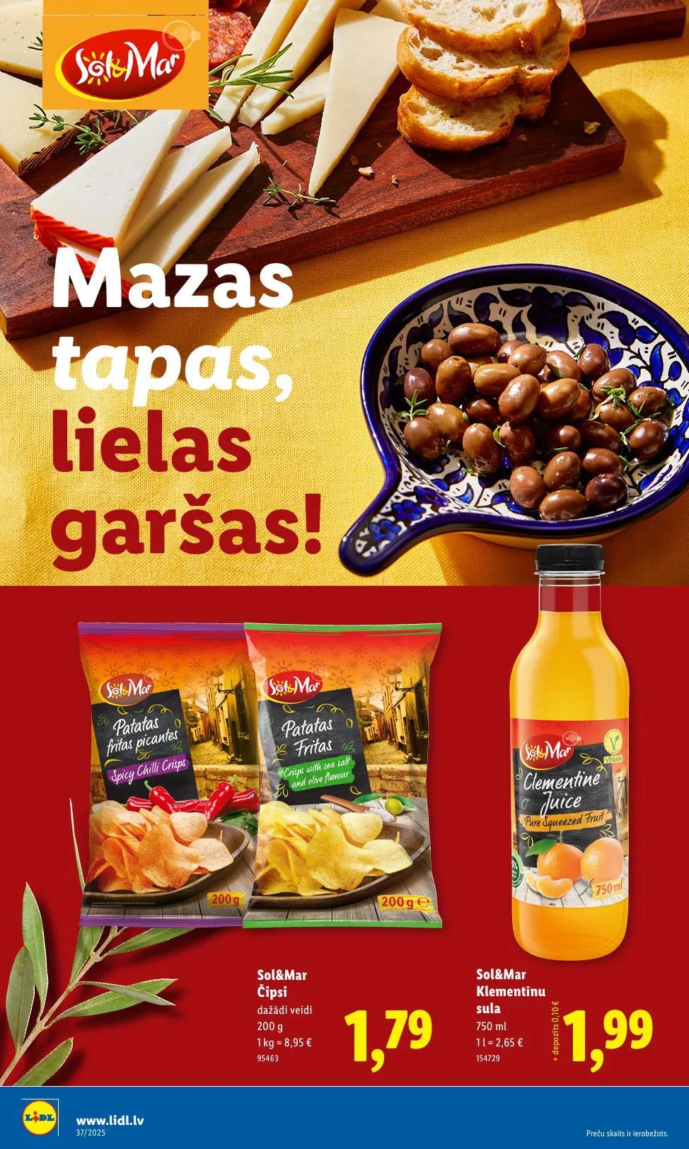 Последний буклет акций Lidl, на котором представлены текущие скидки и специальные предложения.