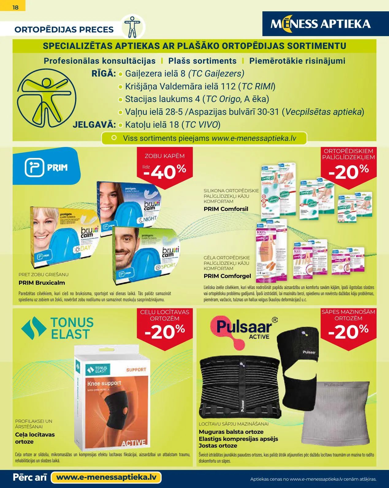 Jaunākais Mēness Aptieka akciju buklets, kurā redzamas pašreizējās atlaides un īpašie piedāvājumi veselības produktiem.