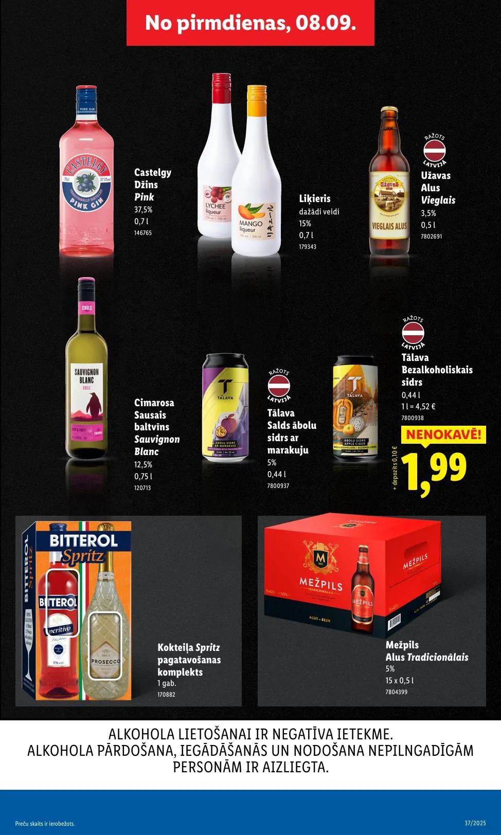 Jaunākais Lidl akciju buklets, kurā redzamas pašreizējās atlaides un īpašie piedāvājumi.