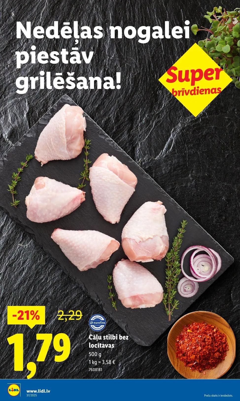 Jaunākais Lidl akciju buklets, kurā redzamas pašreizējās atlaides un īpašie piedāvājumi.