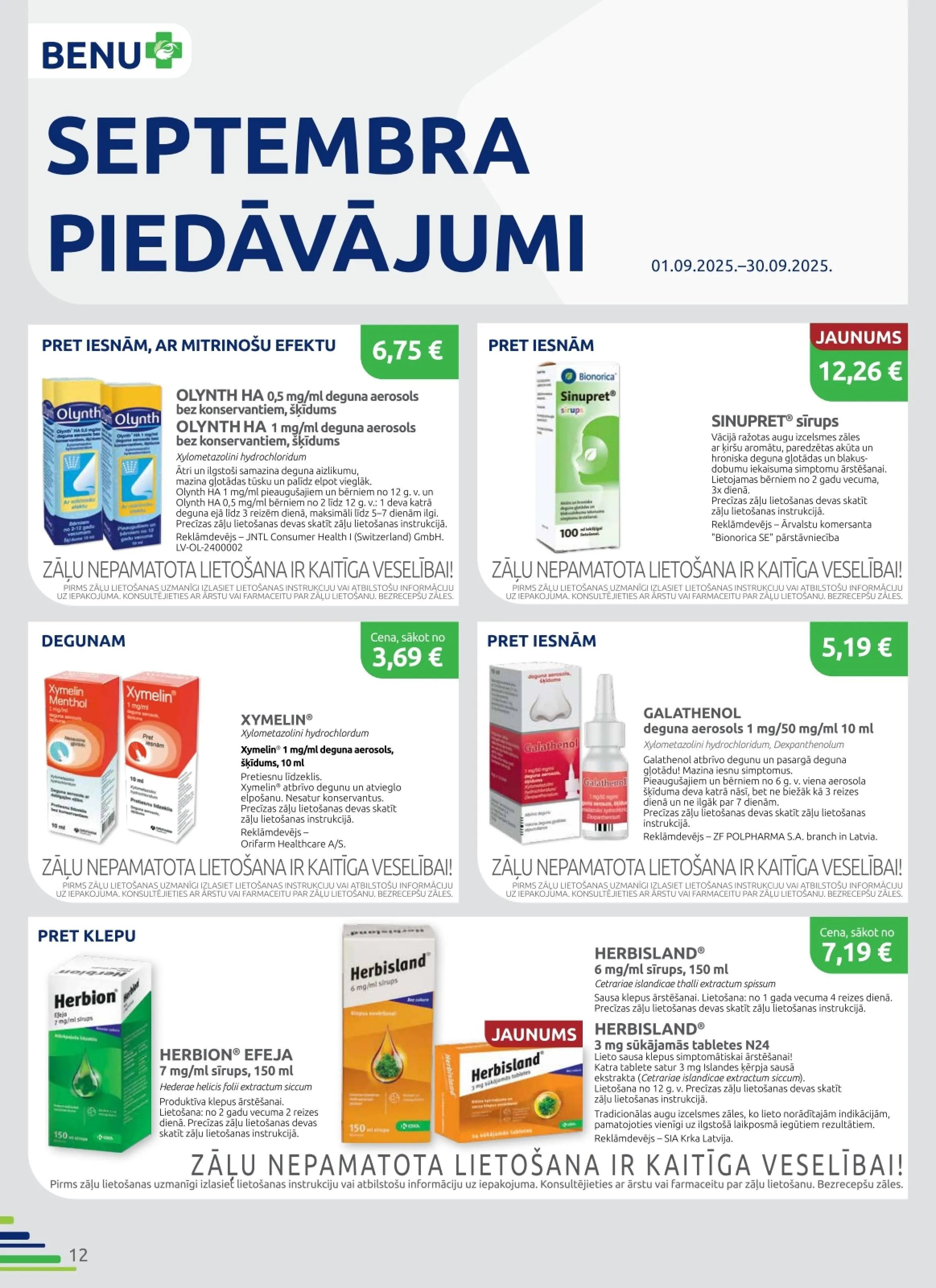 Jaunākais BENU akciju buklets, kurā redzamas pašreizējās atlaides un īpašie piedāvājumi.